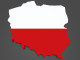 Flaga polski - mapa